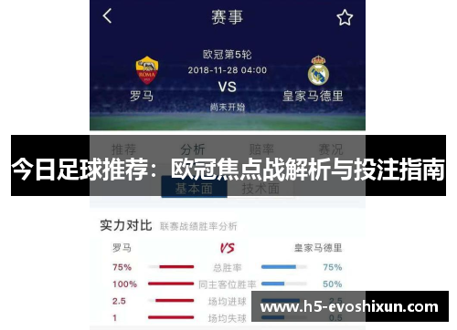 今日足球推荐：欧冠焦点战解析与投注指南